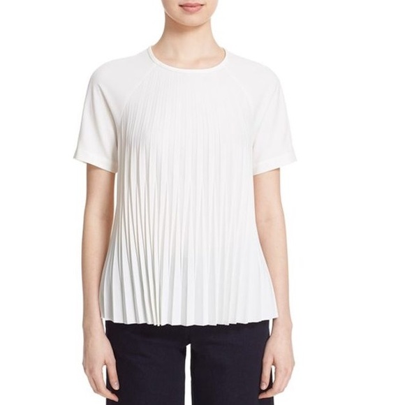 Kate Spade Pleated Crepe Blouse - Sz Small - Picture 1 of 5